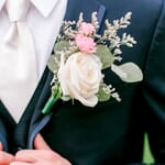 Classic Soft Pink Romantic Wedding Boutonniere